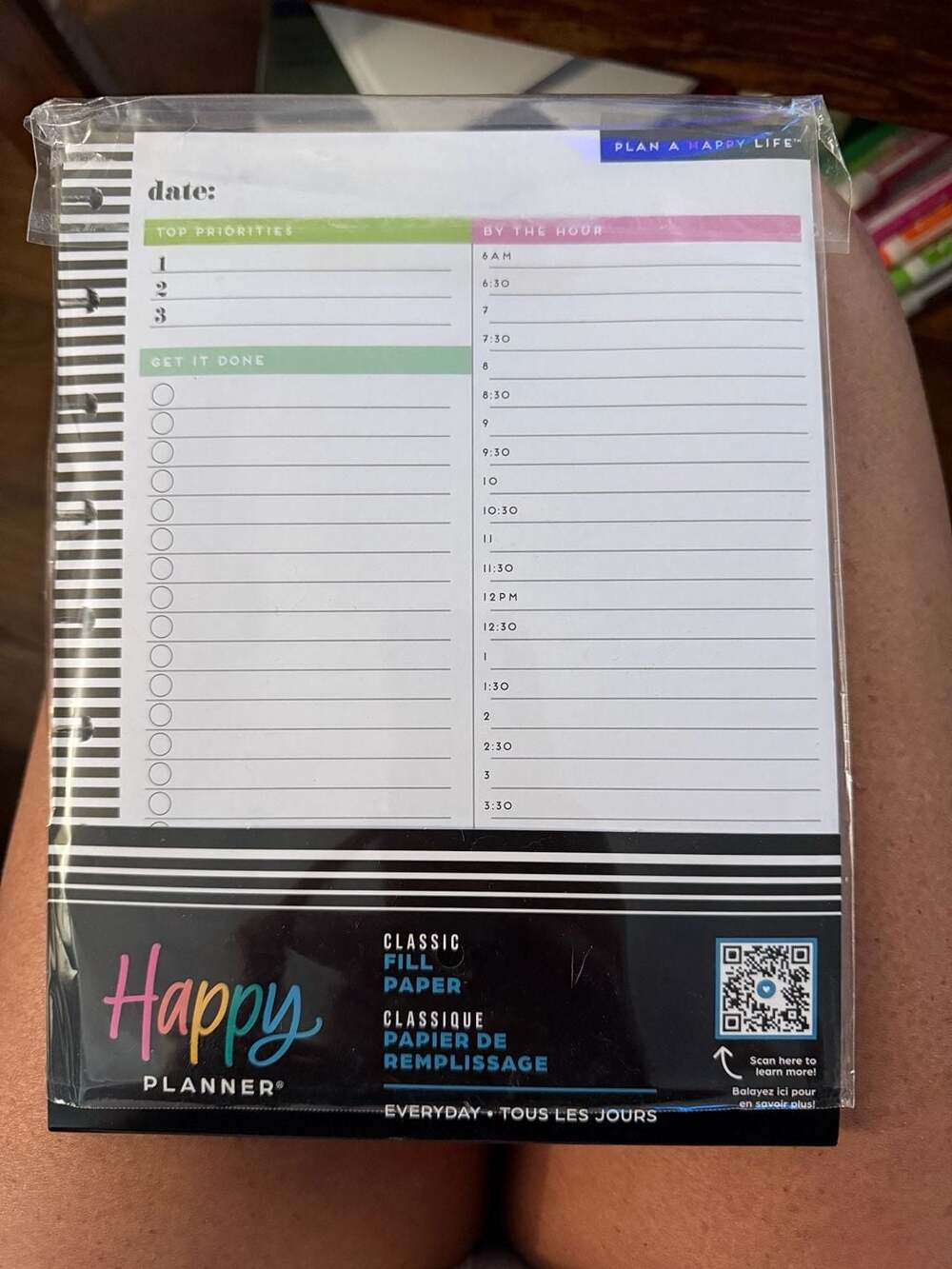 The Happy Planner Classic Filler Paper Everyday Daily 40 Sheets
